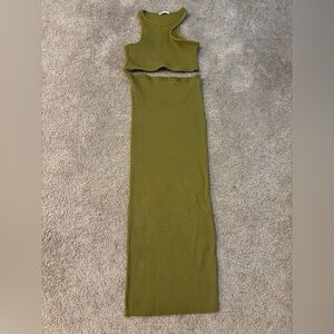Zara Olive Green Dress